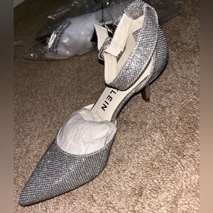 Silver sparkly shoes